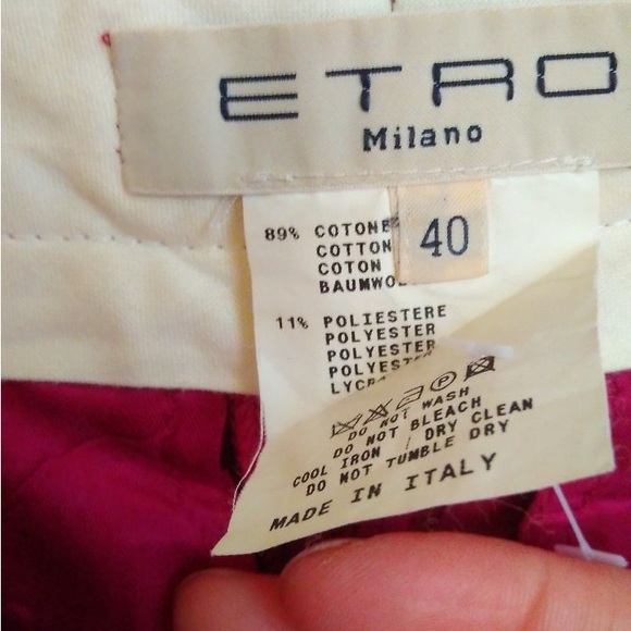 Vintage Etro Milano Pants, Size 40/ US XS - Picture 2 of 8